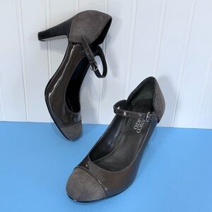 Franco Sarto Women's Black and Gray Heels